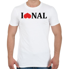 PRINTFASHION I love @nal - black - Férfi póló - Fehér