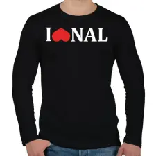 PRINTFASHION I love @nal - white - Férfi hosszú ujjú póló - Fekete férfi póló