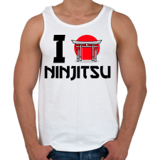 PRINTFASHION I love Ninjitsu - Férfi atléta - Fehér atléta, trikó