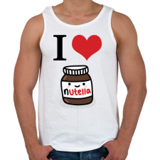 PRINTFASHION I love nutella - Férfi atléta - Fehér atléta, trikó