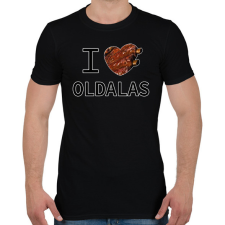 PRINTFASHION I love Oldalas - Férfi póló - Fekete férfi póló