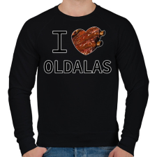 PRINTFASHION I love Oldalas - Férfi pulóver - Fekete férfi pulóver, kardigán