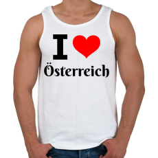 PRINTFASHION I love Österreich - Férfi atléta - Fehér