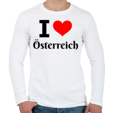 PRINTFASHION I love Österreich - Férfi hosszú ujjú póló - Fehér férfi póló