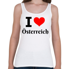 PRINTFASHION I love Österreich - Női atléta - Fehér női trikó