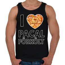 PRINTFASHION I love Pacal pörkölt - Férfi atléta - Fekete