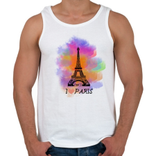 PRINTFASHION i love paris - Férfi atléta - Fehér atléta, trikó