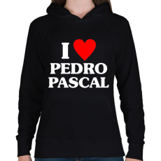 PRINTFASHION I Love Pedro Pascal - Női kapucnis pulóver - Fekete
