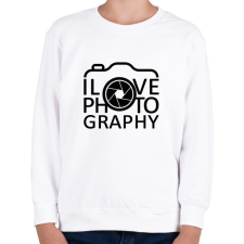 PRINTFASHION I love photography - Gyerek pulóver - Fehér gyerek pulóver, kardigán
