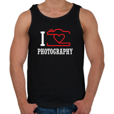 PRINTFASHION I love photography (white) - Férfi atléta - Fekete atléta, trikó