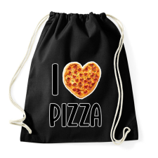 PRINTFASHION I love pizza - Sportzsák, Tornazsák - Fekete tornazsák