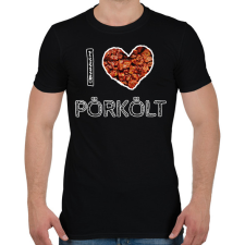 PRINTFASHION I love pörkölt - Férfi póló - Fekete férfi póló