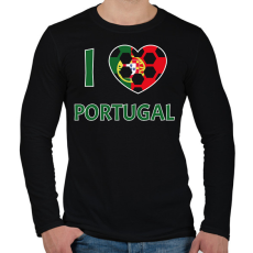 PRINTFASHION I love Portugal - Férfi hosszú ujjú póló - Fekete