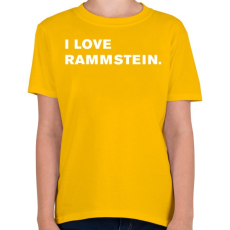 PRINTFASHION I love Rammstein. - Gyerek póló - Sárga