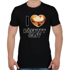 PRINTFASHION I love Rántott sajt - Férfi póló - Fekete férfi póló
