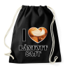 PRINTFASHION I love Rántott sajt - Sportzsák, Tornazsák - Fekete