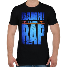 PRINTFASHION I LOVE RAP - Férfi póló - Fekete férfi póló