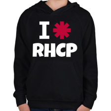 PRINTFASHION I LOVE RHCP 2 - Gyerek kapucnis pulóver - Fekete gyerek pulóver, kardigán