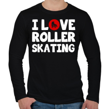 PRINTFASHION I love roller skating - Férfi hosszú ujjú póló - Fekete férfi póló