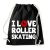 PRINTFASHION I love roller skating - Sportzsák, Tornazsák - Fekete