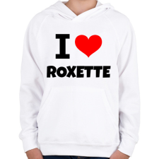 PRINTFASHION i LOVE ROXETTE - Gyerek kapucnis pulóver - Fehér gyerek pulóver, kardigán
