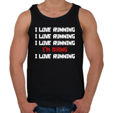 PRINTFASHION I love running - Férfi atléta - Fekete atléta, trikó