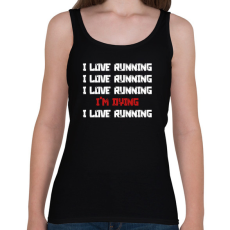 PRINTFASHION I love running - Női atléta - Fekete