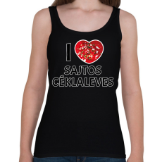 PRINTFASHION I love Sajtos céklaleves - Női atléta - Fekete