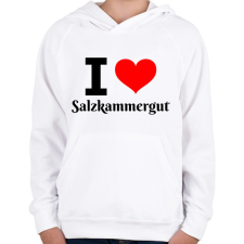 PRINTFASHION I love Salzkammergut - Gyerek kapucnis pulóver - Fehér gyerek pulóver, kardigán