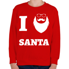 PRINTFASHION I Love Santa - Gyerek pulóver - Piros gyerek pulóver, kardigán