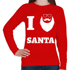 PRINTFASHION I Love Santa - Női pulóver - Piros női pulóver, kardigán