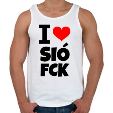 PRINTFASHION I love SióFCK - Férfi atléta - Fehér atléta, trikó