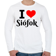 PRINTFASHION I love Siófok - Férfi hosszú ujjú póló - Fehér férfi póló