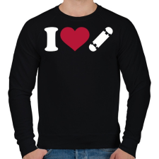 PRINTFASHION I love skate - Férfi pulóver - Fekete férfi pulóver, kardigán