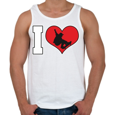 PRINTFASHION I love skatein - Férfi atléta - Fehér atléta, trikó