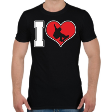 PRINTFASHION I love skatein - Férfi póló - Fekete férfi póló