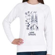 PRINTFASHION I LOVE SPAIN - Női pulóver - Fehér