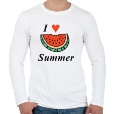 PRINTFASHION i love summer - Férfi hosszú ujjú póló - Fehér férfi póló