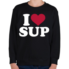 PRINTFASHION I love SUP! - Gyerek pulóver - Fekete gyerek pulóver, kardigán