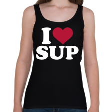 PRINTFASHION I love SUP! - Női atléta - Fekete női trikó