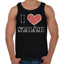PRINTFASHION I love szalámi - Férfi atléta - Fekete atléta, trikó