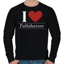 PRINTFASHION I love tallahassee - Férfi pulóver - Fekete férfi pulóver, kardigán