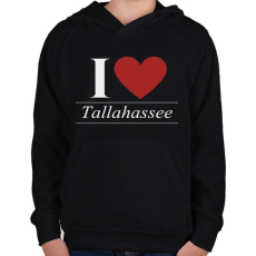 PRINTFASHION I love tallahassee - Gyerek kapucnis pulóver - Fekete