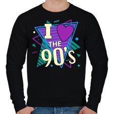 PRINTFASHION I love the 90's - Férfi pulóver - Fekete férfi pulóver, kardigán