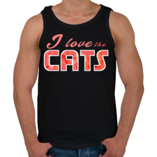 PRINTFASHION i love the cats - Férfi atléta - Fekete atléta, trikó