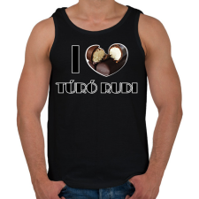 PRINTFASHION I love Túró rudi - Férfi atléta - Fekete atléta, trikó