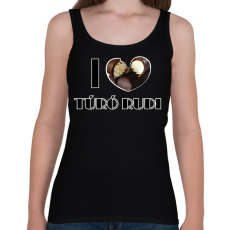 PRINTFASHION I love Túró rudi - Női atléta - Fekete