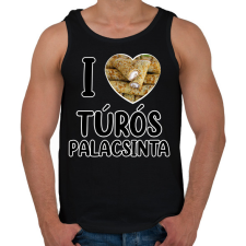 PRINTFASHION I love Túrós palacsinta - Férfi atléta - Fekete atléta, trikó