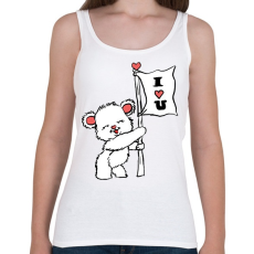 PRINTFASHION I LOVE U - Női atléta - Fehér