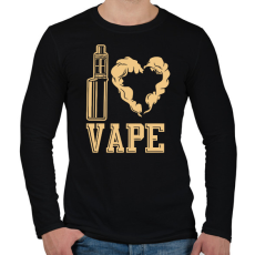 PRINTFASHION I love vape - Férfi hosszú ujjú póló - Fekete
